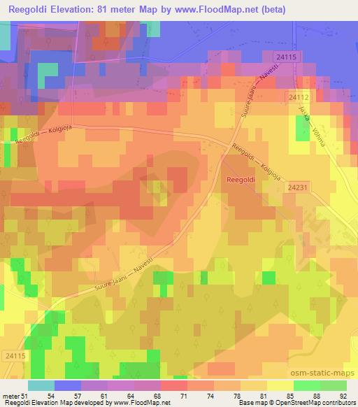 Reegoldi,Estonia Elevation Map