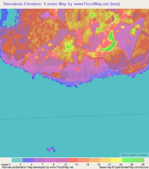 Rannakula,Estonia Elevation Map