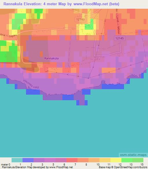 Rannakula,Estonia Elevation Map