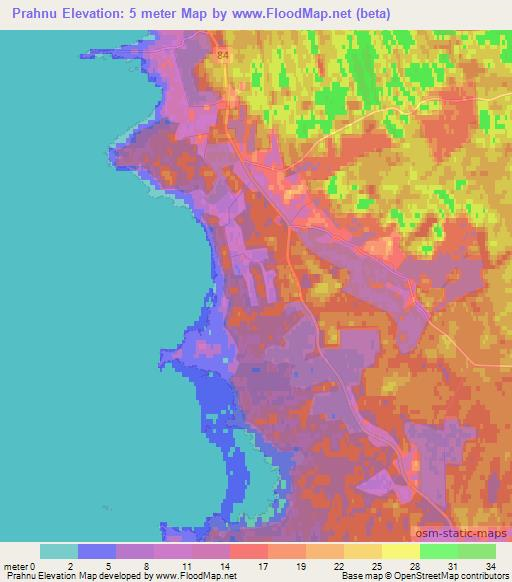 Prahnu,Estonia Elevation Map