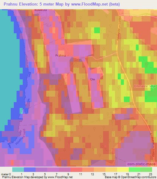 Prahnu,Estonia Elevation Map