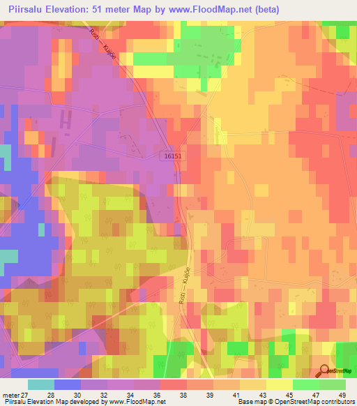 Piirsalu,Estonia Elevation Map