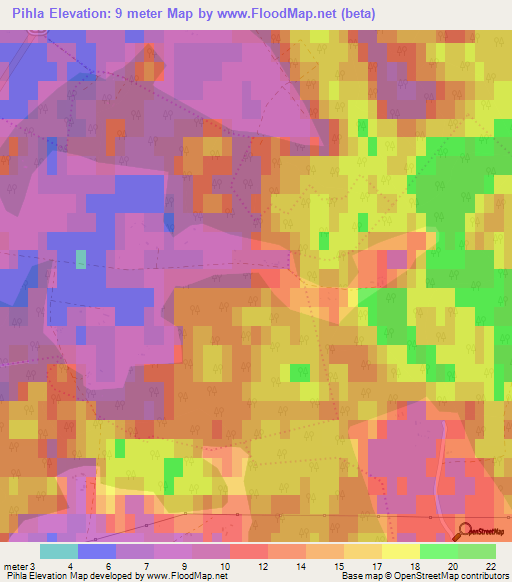 Pihla,Estonia Elevation Map