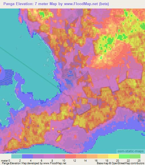 Panga,Estonia Elevation Map