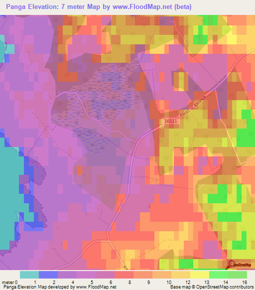 Panga,Estonia Elevation Map