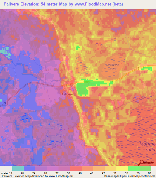 Palivere,Estonia Elevation Map