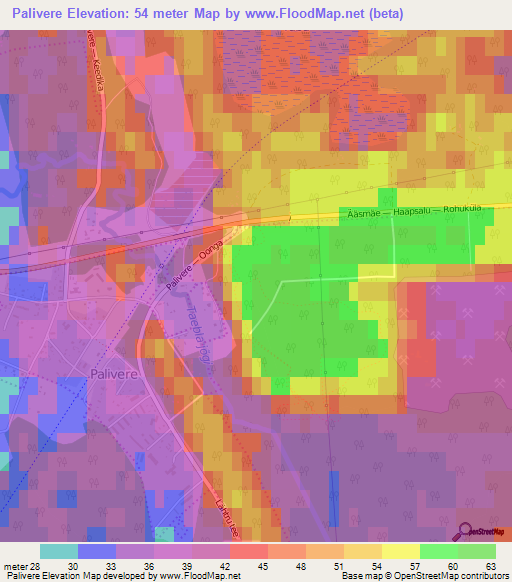 Palivere,Estonia Elevation Map