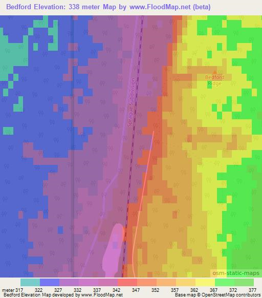 Bedford,Canada Elevation Map