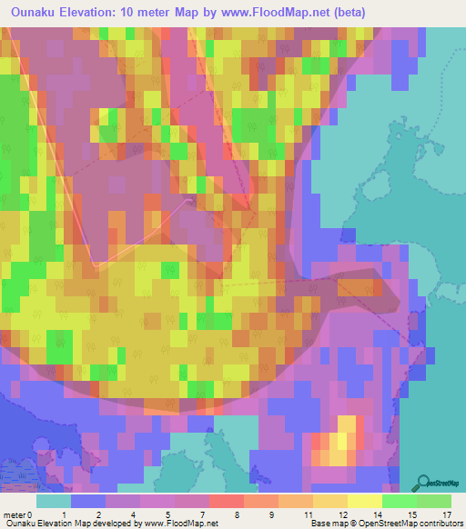 Ounaku,Estonia Elevation Map