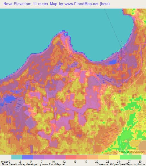 Nova,Estonia Elevation Map