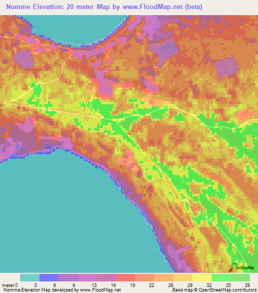 Nomme,Estonia Elevation Map