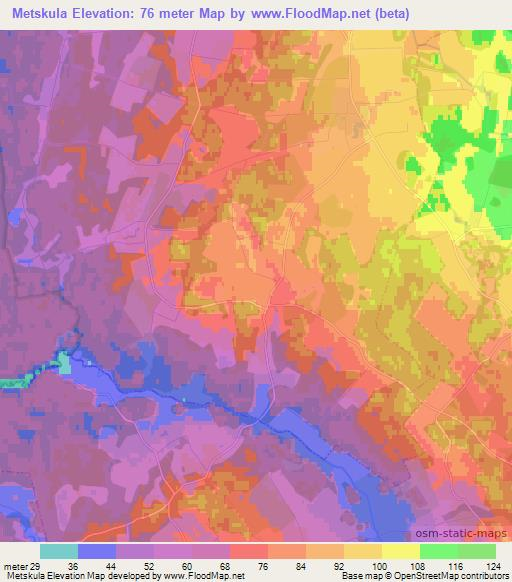 Metskula,Estonia Elevation Map