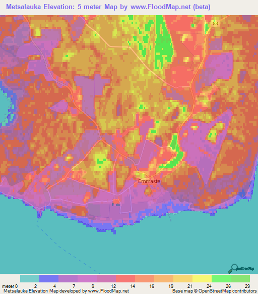 Metsalauka,Estonia Elevation Map