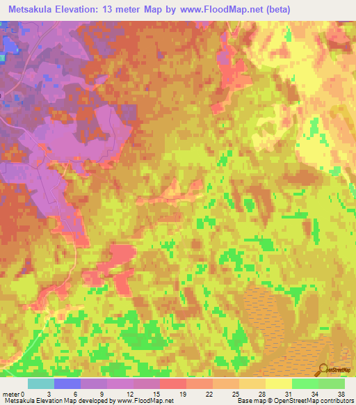 Metsakula,Estonia Elevation Map