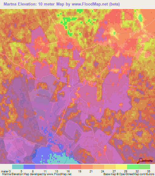 Martna,Estonia Elevation Map