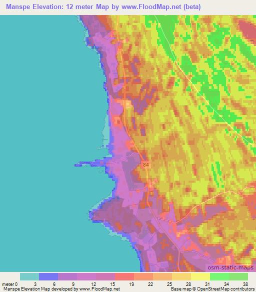 Manspe,Estonia Elevation Map