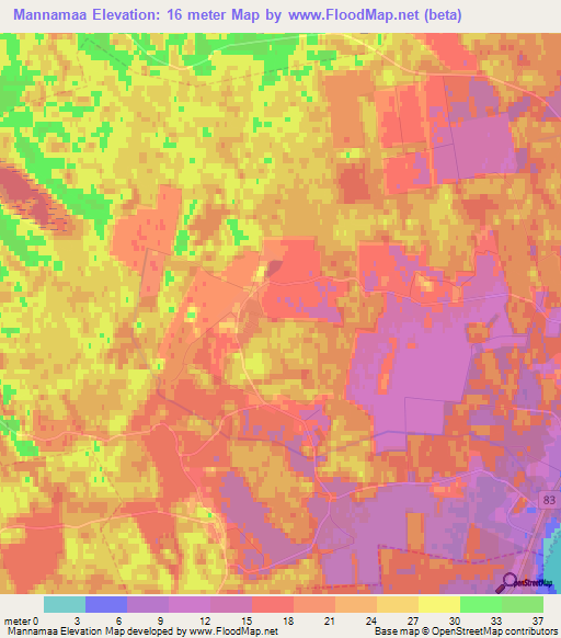 Mannamaa,Estonia Elevation Map