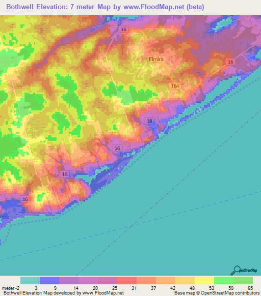 Bothwell,Canada Elevation Map