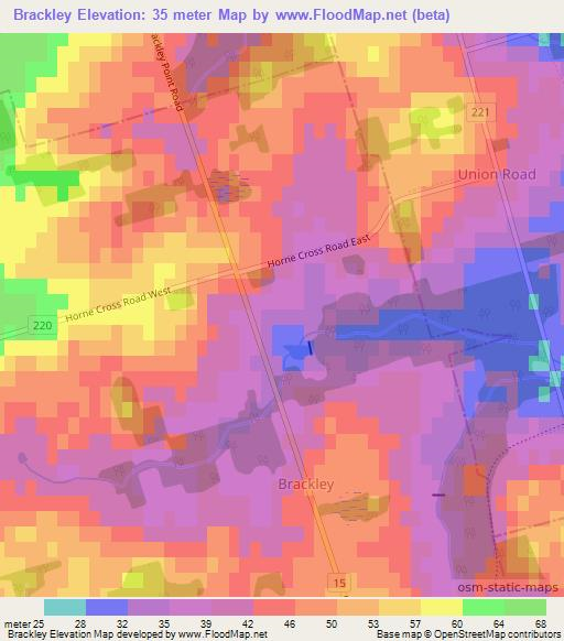 Brackley,Canada Elevation Map