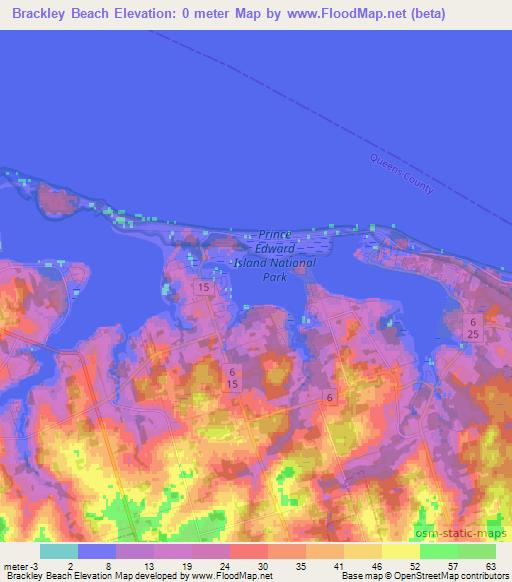 Brackley Beach,Canada Elevation Map