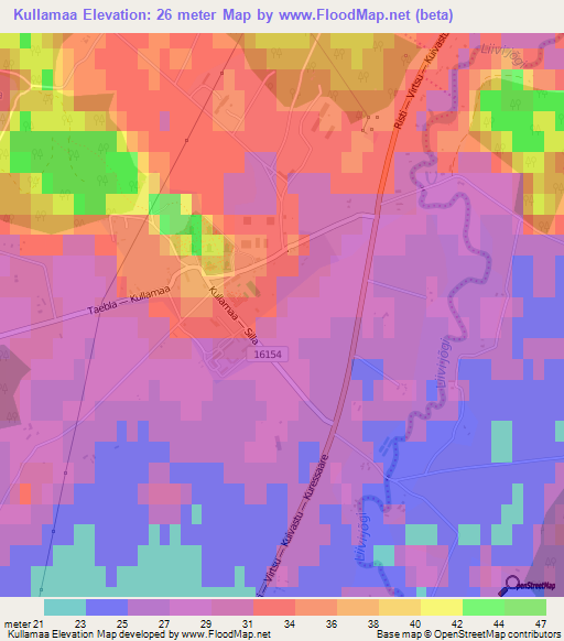 Kullamaa,Estonia Elevation Map