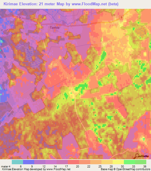 Kirimae,Estonia Elevation Map