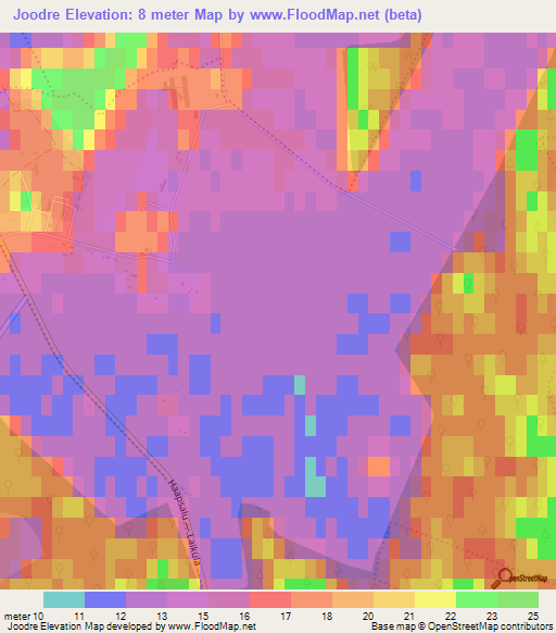 Joodre,Estonia Elevation Map