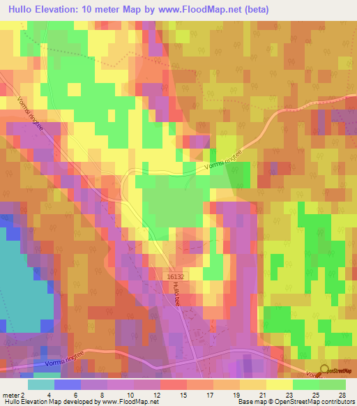 Hullo,Estonia Elevation Map