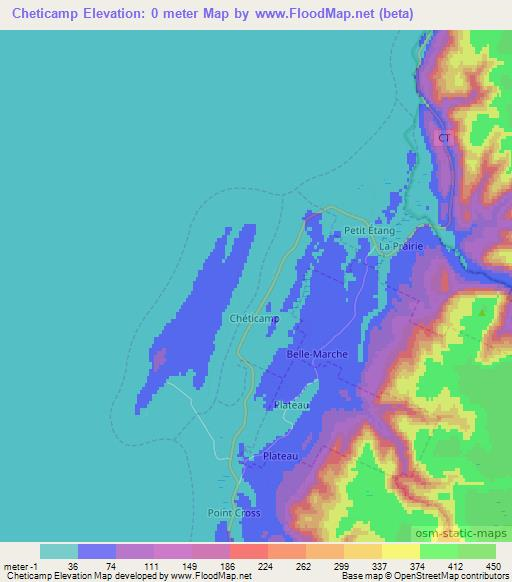 Cheticamp,Canada Elevation Map