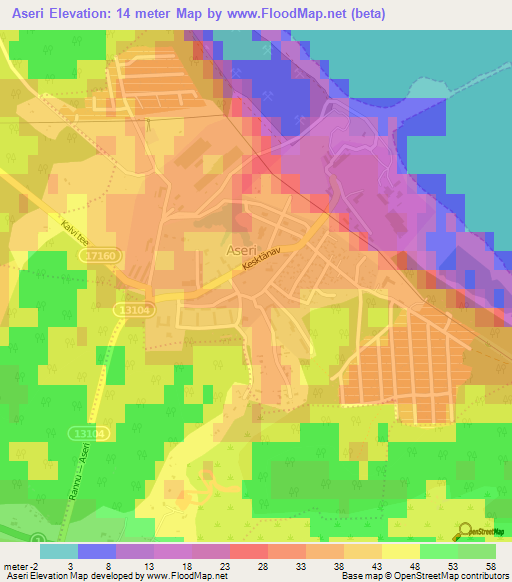 Elevation Of Aseri,estonia Elevation Map, Topography, Contour