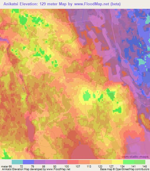 Anikatsi,Estonia Elevation Map