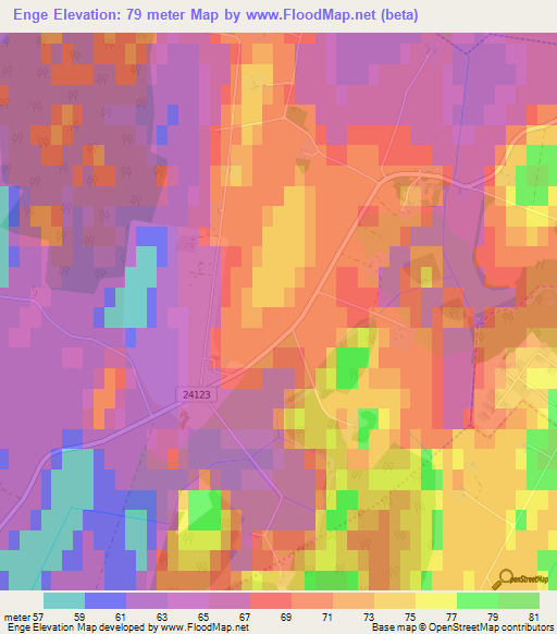 Enge,Estonia Elevation Map