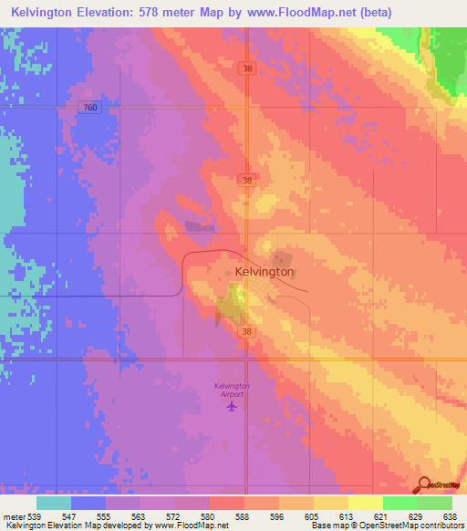 Kelvington,Canada Elevation Map