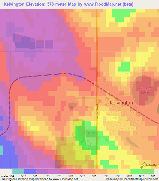 Kelvington,Canada Elevation Map