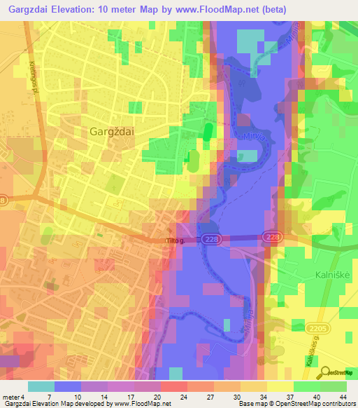 Gargzdai,Lithuania Elevation Map