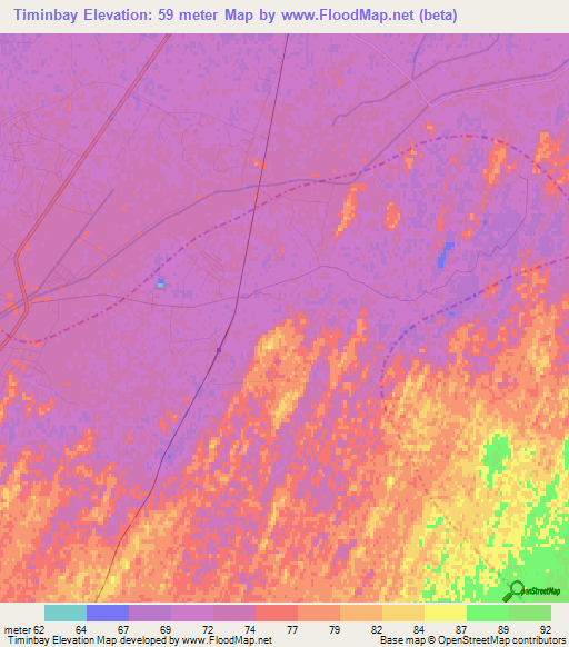 Timinbay,Uzbekistan Elevation Map