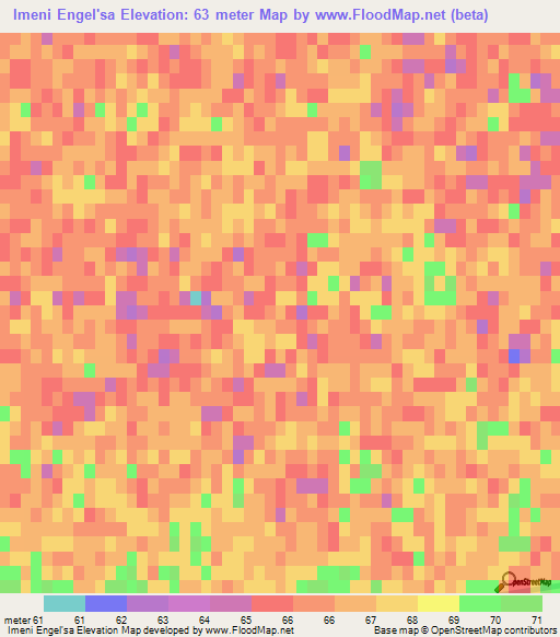 Imeni Engel'sa,Uzbekistan Elevation Map