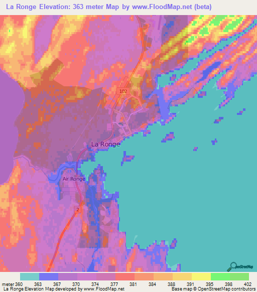 La Ronge,Canada Elevation Map