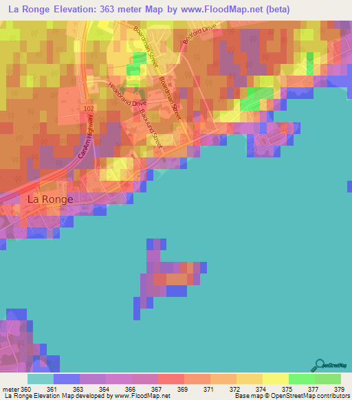 La Ronge,Canada Elevation Map