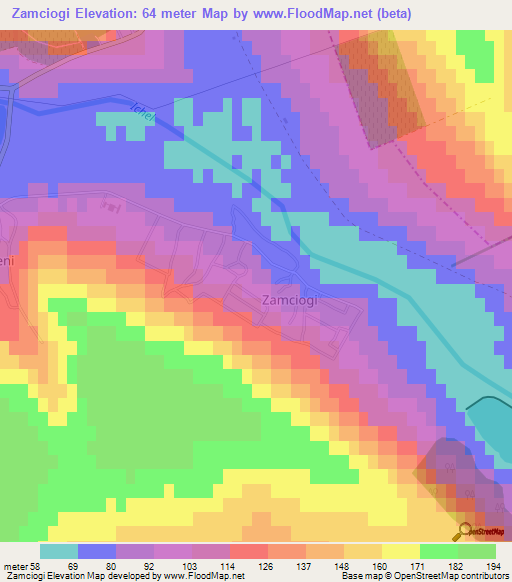 Zamciogi,Moldova Elevation Map