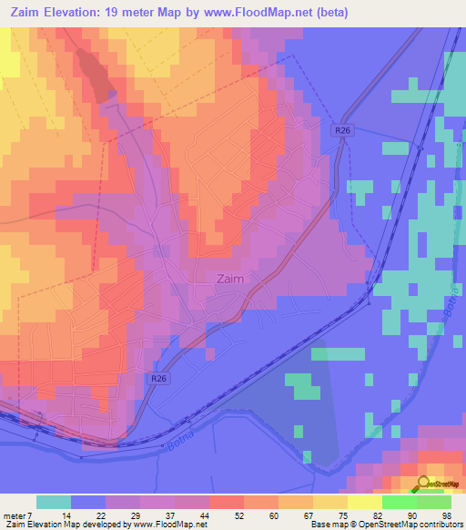 Zaim,Moldova Elevation Map