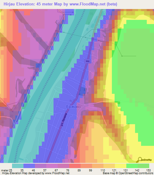 Hirjau,Moldova Elevation Map