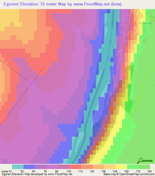 Egoreni,Moldova Elevation Map