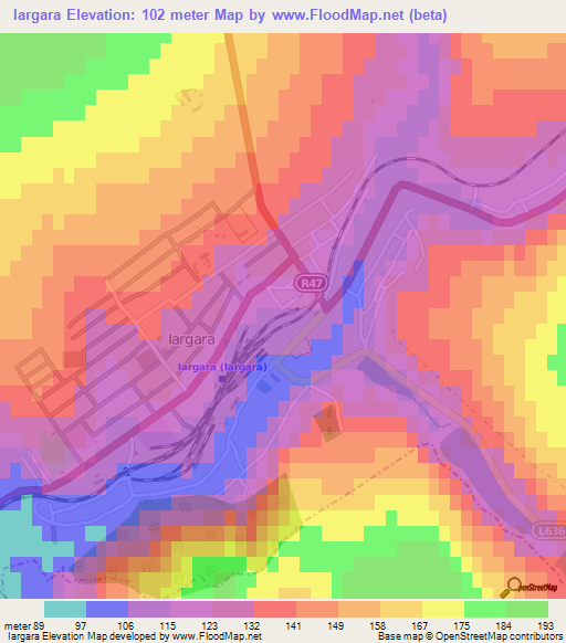 Iargara,Moldova Elevation Map