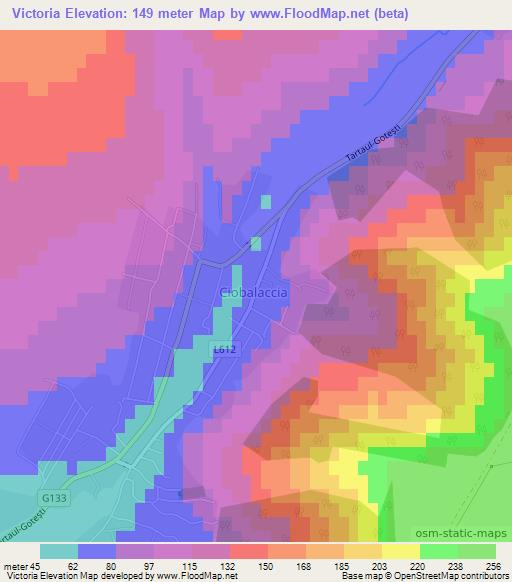 Victoria,Moldova Elevation Map