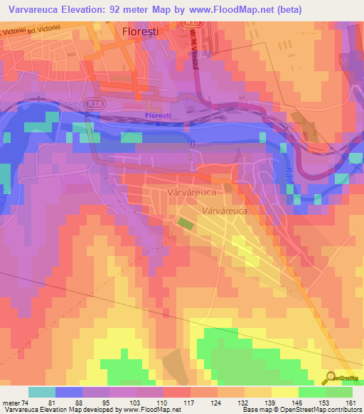 Varvareuca,Moldova Elevation Map