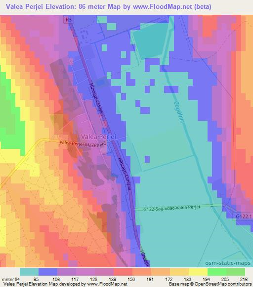 Valea Perjei,Moldova Elevation Map