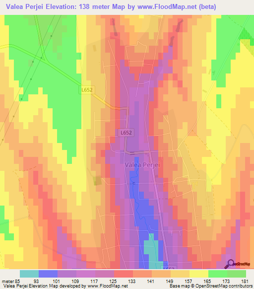 Valea Perjei,Moldova Elevation Map