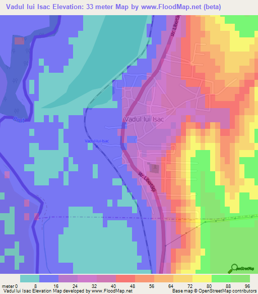 Vadul lui Isac,Moldova Elevation Map