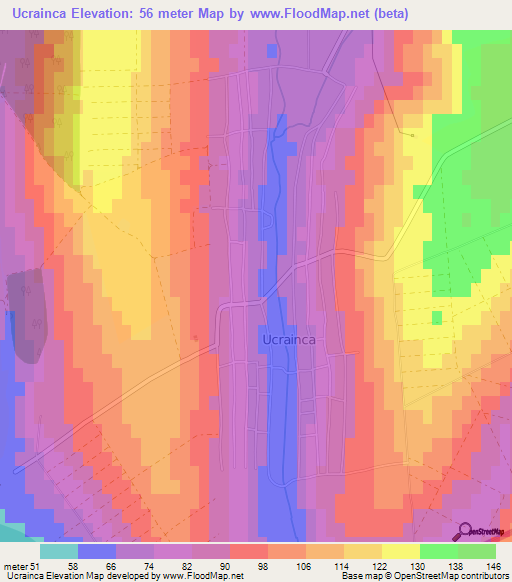 Ucrainca,Moldova Elevation Map